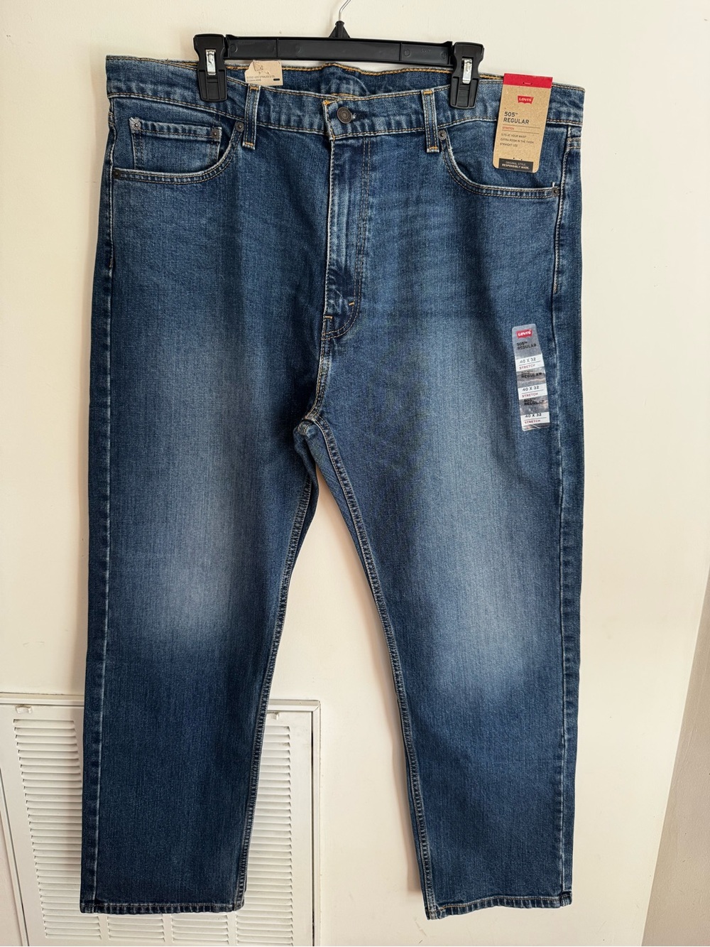 Levi's 505 Regular Denim Jeans Size 40/32 New